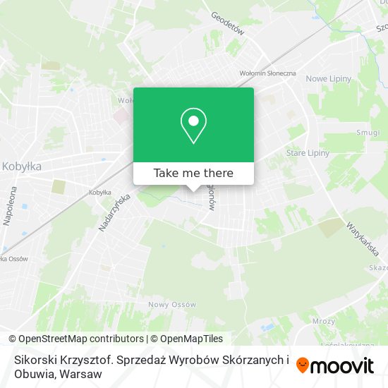 Sikorski Krzysztof. Sprzedaż Wyrobów Skórzanych i Obuwia map