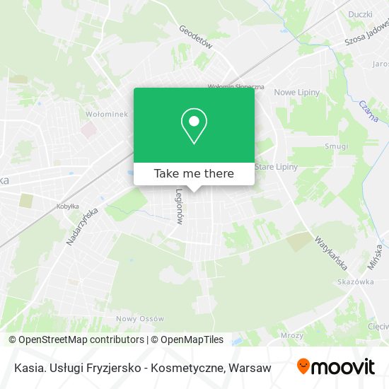 Kasia. Usługi Fryzjersko - Kosmetyczne map