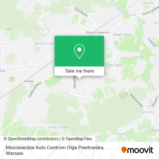 Карта Mazowieckie Auto Centrum Olga Pawłowska