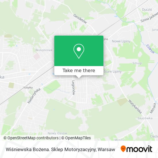 Wiśniewska Bożena. Sklep Motoryzacyjny map