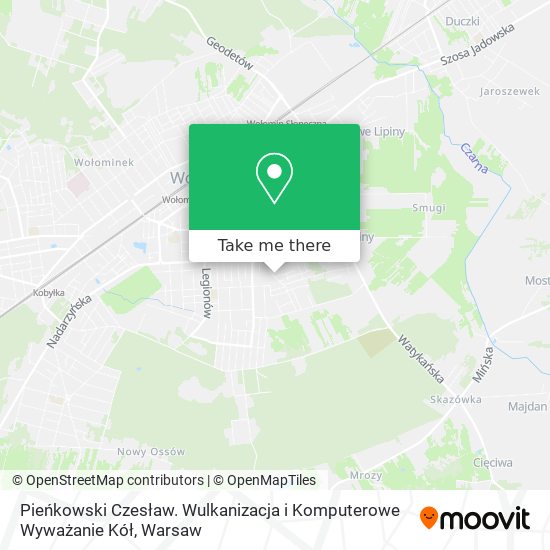 Pieńkowski Czesław. Wulkanizacja i Komputerowe Wyważanie Kół map