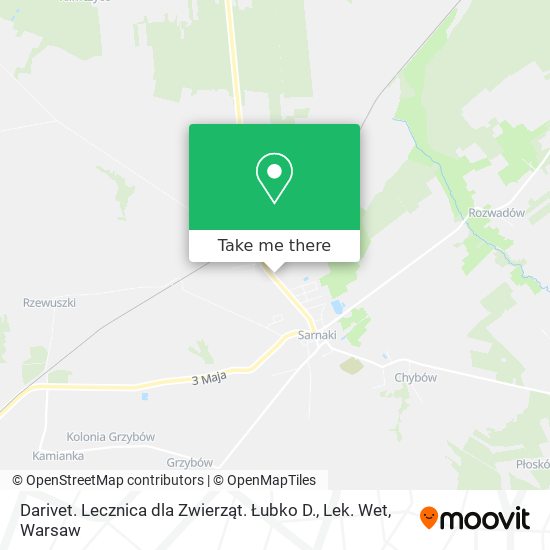 Darivet. Lecznica dla Zwierząt. Łubko D., Lek. Wet map