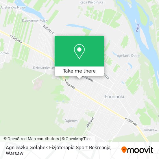 Agnieszka Gołąbek Fizjoterapia Sport Rekreacja map