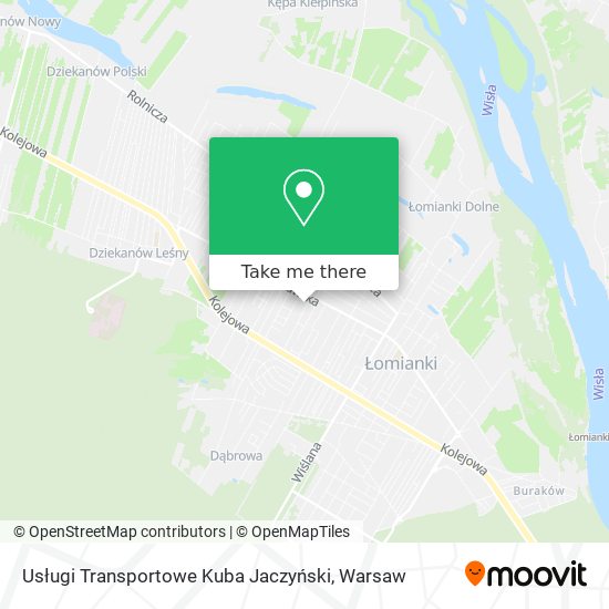 Usługi Transportowe Kuba Jaczyński map