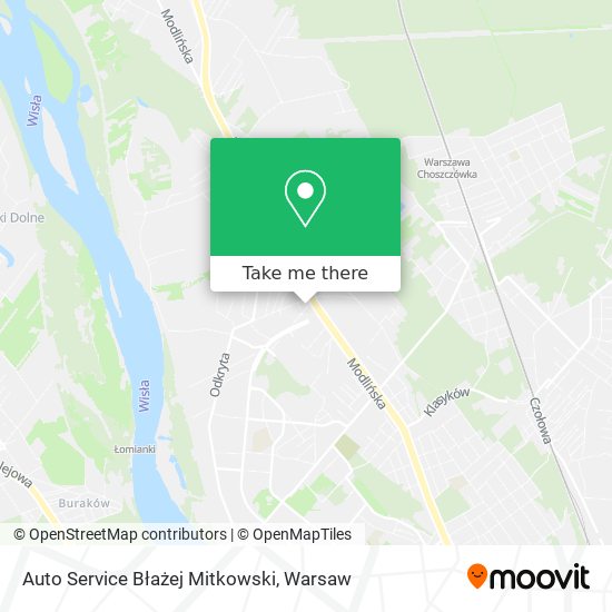 Auto Service Błażej Mitkowski map