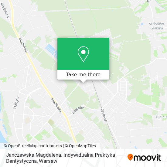 Janczewska Magdalena. Indywidualna Praktyka Dentystyczna map