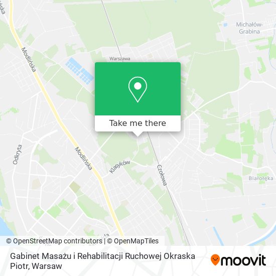 Gabinet Masażu i Rehabilitacji Ruchowej Okraska Piotr map