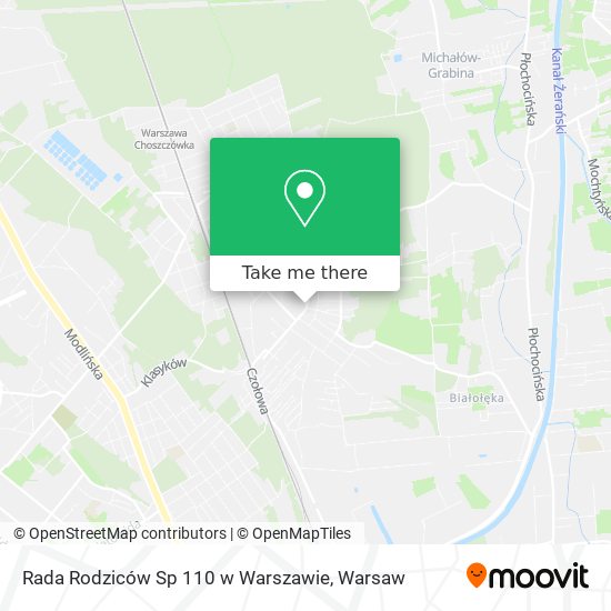 Rada Rodziców Sp 110 w Warszawie map