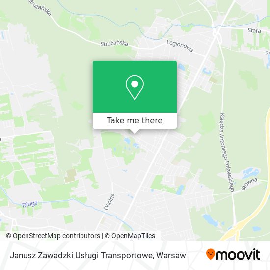 Janusz Zawadzki Usługi Transportowe map