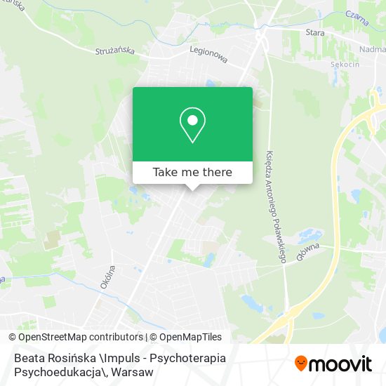 Beata Rosińska \Impuls - Psychoterapia Psychoedukacja\ map