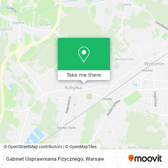 Gabinet Usprawniania Fizycznego map