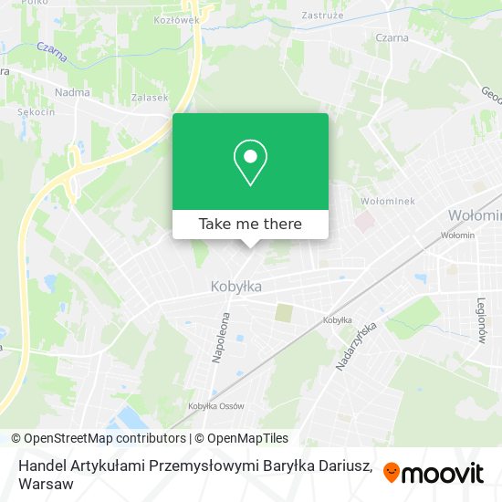 Handel Artykułami Przemysłowymi Baryłka Dariusz map