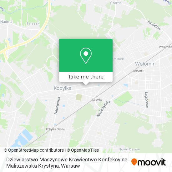 Карта Dziewiarstwo Maszynowe Krawiectwo Konfekcyjne Maliszewska Krystyna