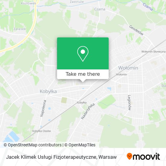 Jacek Klimek Usługi Fizjoterapeutyczne map