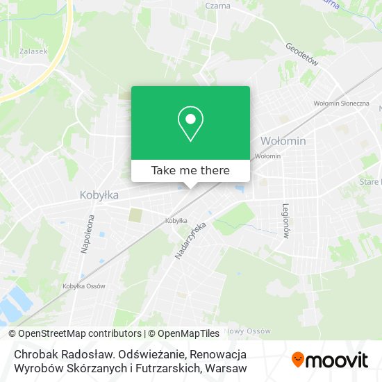 Chrobak Radosław. Odświeżanie, Renowacja Wyrobów Skórzanych i Futrzarskich map