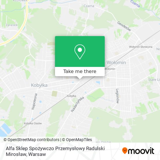 Alfa Sklep Spożywczo Przemysłowy Radulski Mirosław map