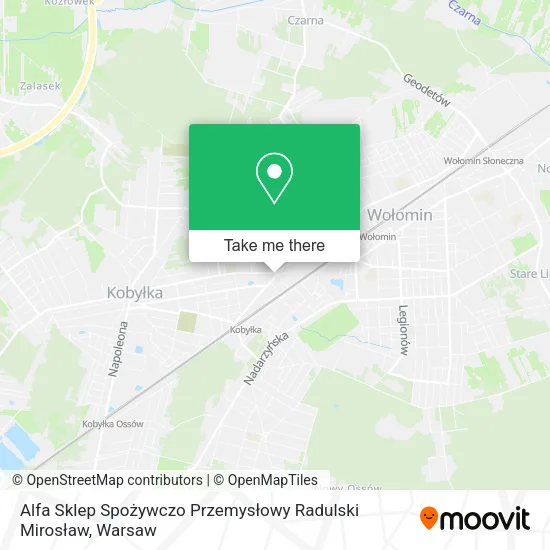 Карта Alfa Sklep Spożywczo Przemysłowy Radulski Mirosław