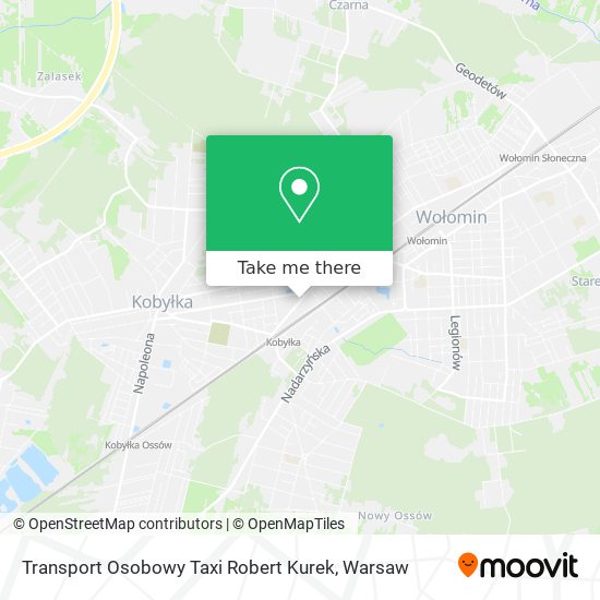 Карта Transport Osobowy Taxi Robert Kurek