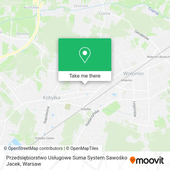 Карта Przedsiębiorstwo Usługowe Suma System Sawośko Jacek