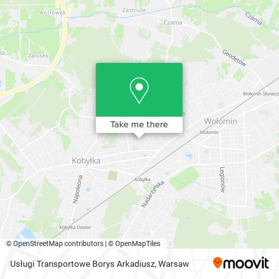 Usługi Transportowe Borys Arkadiusz map