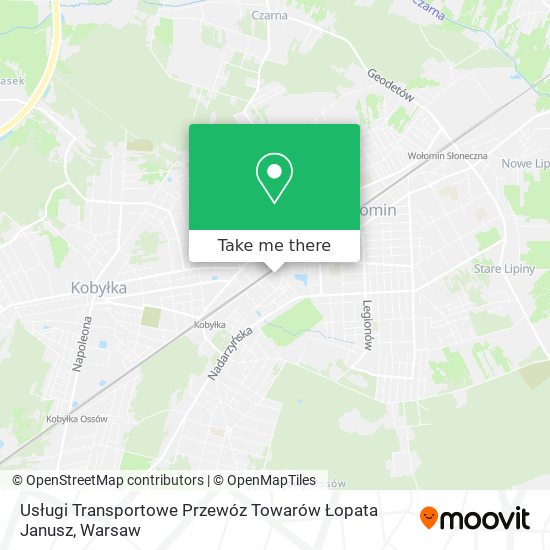 Usługi Transportowe Przewóz Towarów Łopata Janusz map