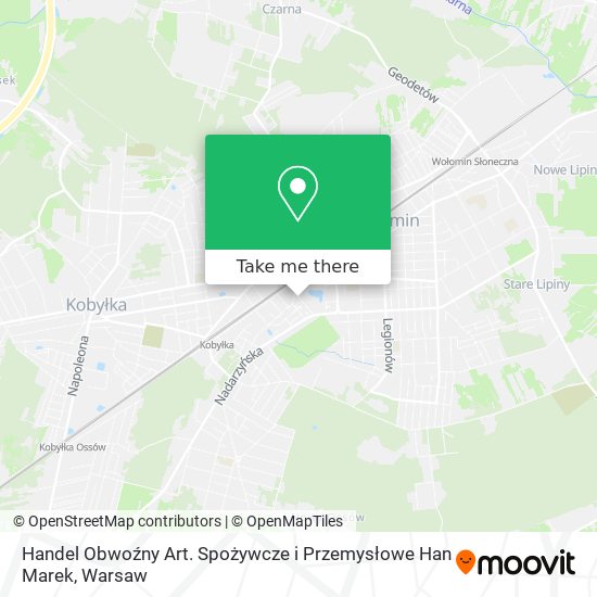 Handel Obwoźny Art. Spożywcze i Przemysłowe Han Marek map