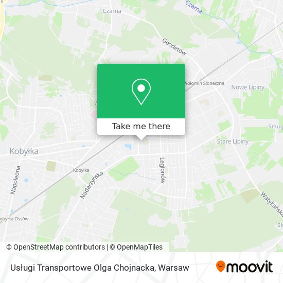 Карта Usługi Transportowe Olga Chojnacka