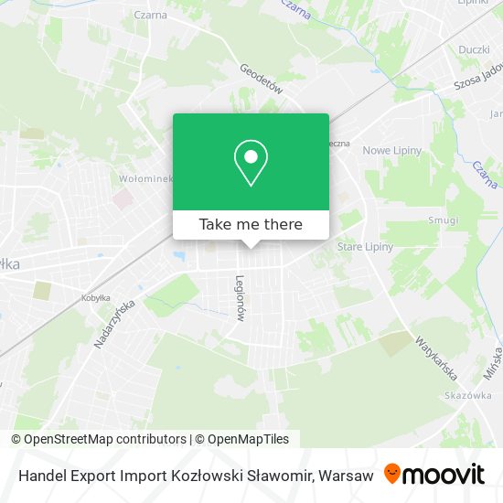 Карта Handel Export Import Kozłowski Sławomir