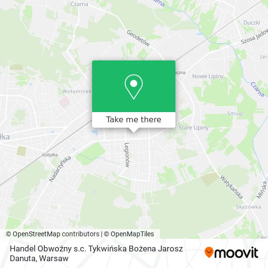 Handel Obwoźny s.c. Tykwińska Bożena Jarosz Danuta map