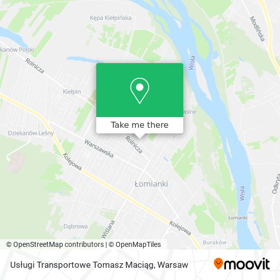 Usługi Transportowe Tomasz Maciąg map