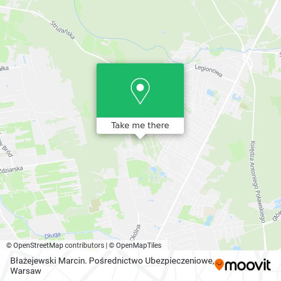 Błażejewski Marcin. Pośrednictwo Ubezpieczeniowe map