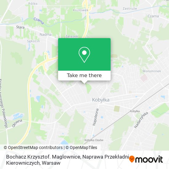 Bochacz Krzysztof. Maglownice, Naprawa Przekładni Kierowniczych map