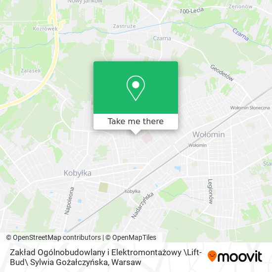 Zakład Ogólnobudowlany i Elektromontażowy \Lift-Bud\ Sylwia Gożałczyńska map