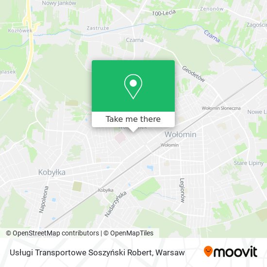 Usługi Transportowe Soszyński Robert map