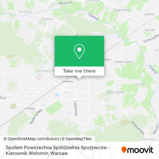 Społem Powszechna Spółdzielnia Spożywców - Kierownik Wołomin map