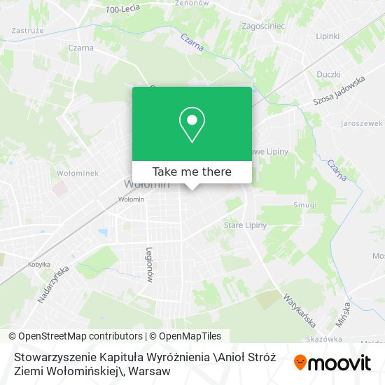 Stowarzyszenie Kapituła Wyróżnienia \Anioł Stróż Ziemi Wołomińskiej\ map