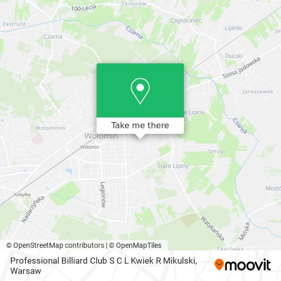 Professional Billiard Club S C L Kwiek R Mikulski map