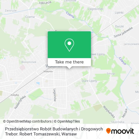 Przedsiębiorstwo Robót Budowlanych i Drogowych Trebor. Robert Tomaszewski map