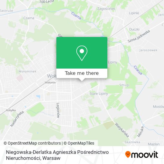 Niegowska-Derlatka Agnieszka Pośrednictwo Nieruchomości map