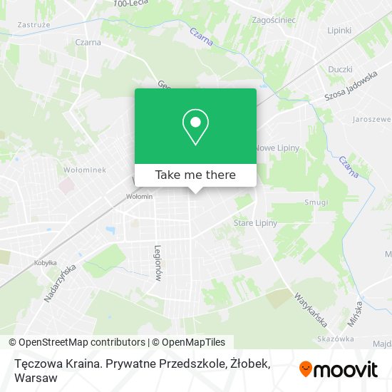 Карта Tęczowa Kraina. Prywatne Przedszkole, Żłobek