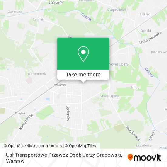 Usł Transportowe Przewóz Osób Jerzy Grabowski map