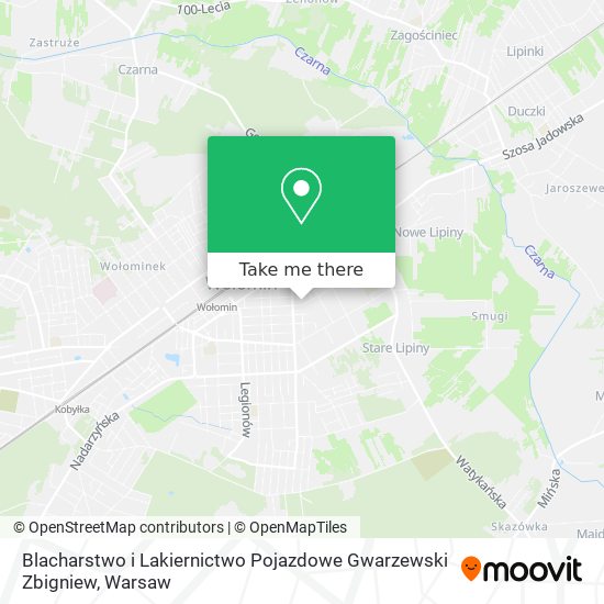 Blacharstwo i Lakiernictwo Pojazdowe Gwarzewski Zbigniew map