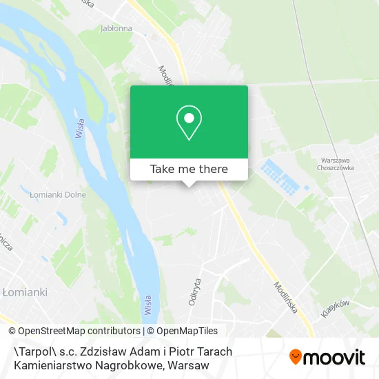 Карта \Tarpol\ s.c. Zdzisław Adam i Piotr Tarach Kamieniarstwo Nagrobkowe