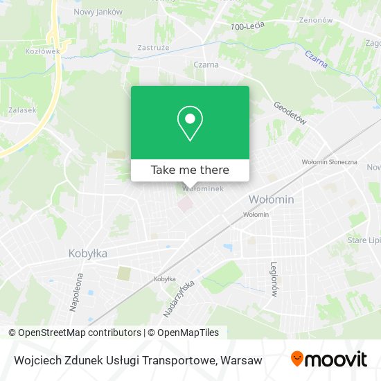 Wojciech Zdunek Usługi Transportowe map