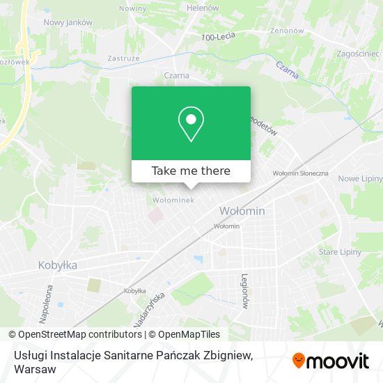 Usługi Instalacje Sanitarne Pańczak Zbigniew map