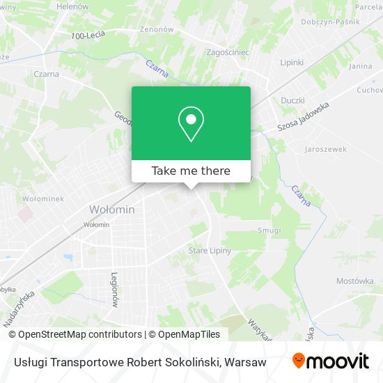 Карта Usługi Transportowe Robert Sokoliński