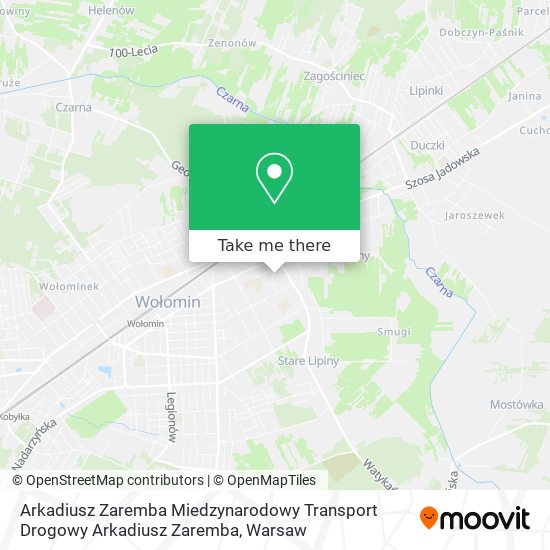 Карта Arkadiusz Zaremba Miedzynarodowy Transport Drogowy Arkadiusz Zaremba