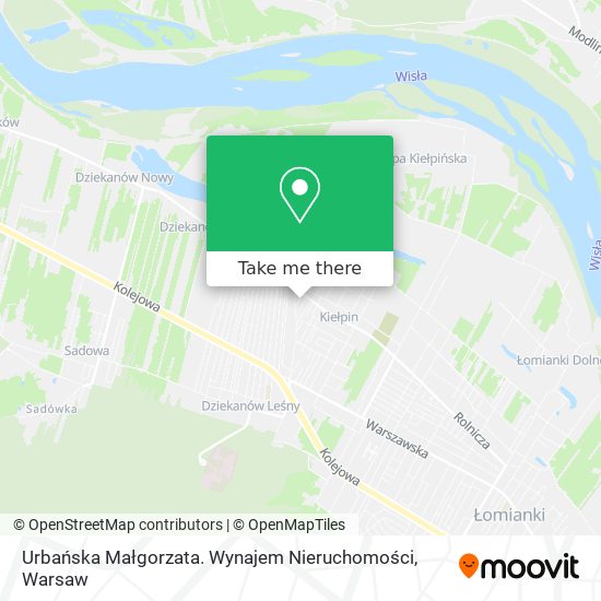 Urbańska Małgorzata. Wynajem Nieruchomości map