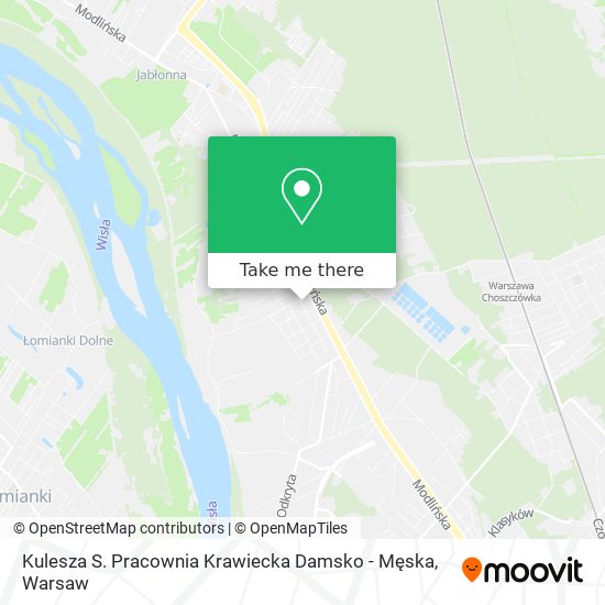 Карта Kulesza S. Pracownia Krawiecka Damsko - Męska