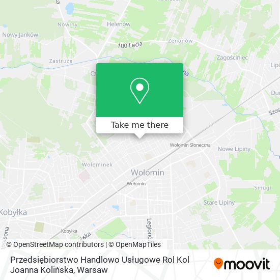 Przedsiębiorstwo Handlowo Usługowe Rol Kol Joanna Kolińska map